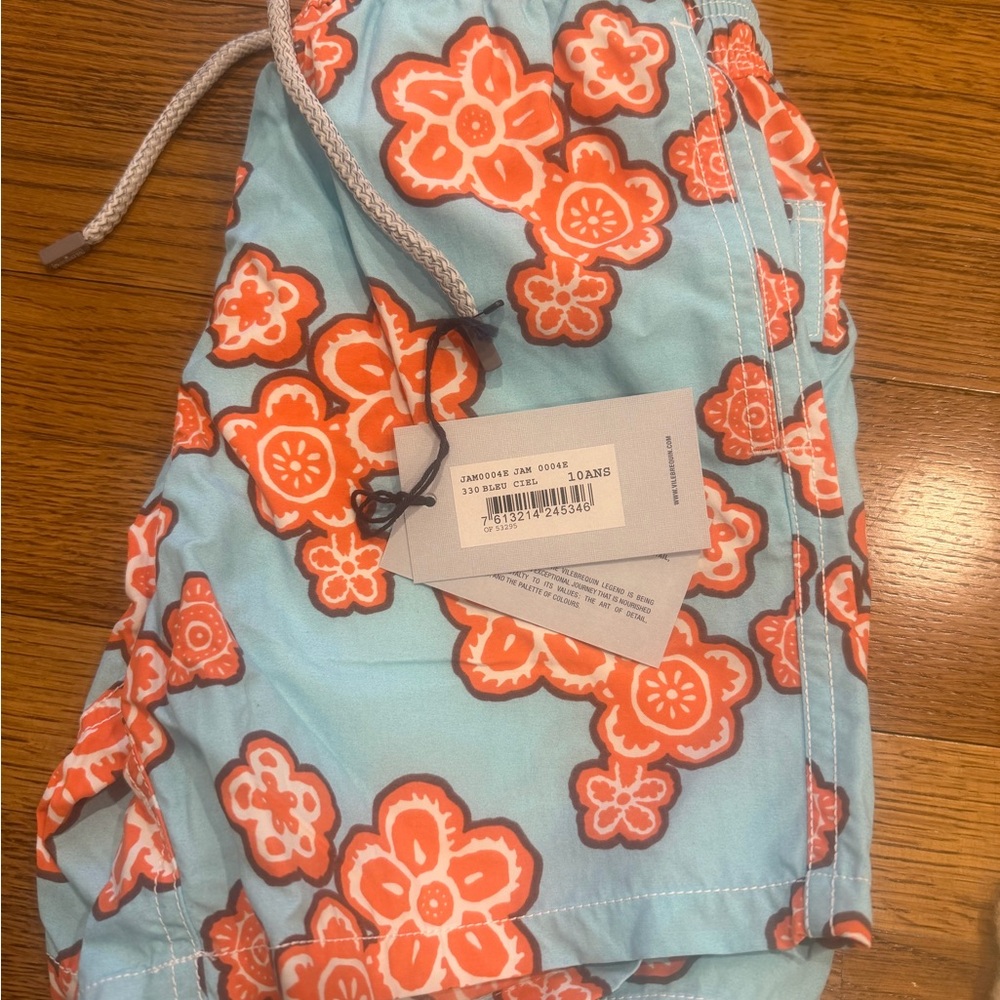 Vilebrequin Blue and Orange Floral Swimwear